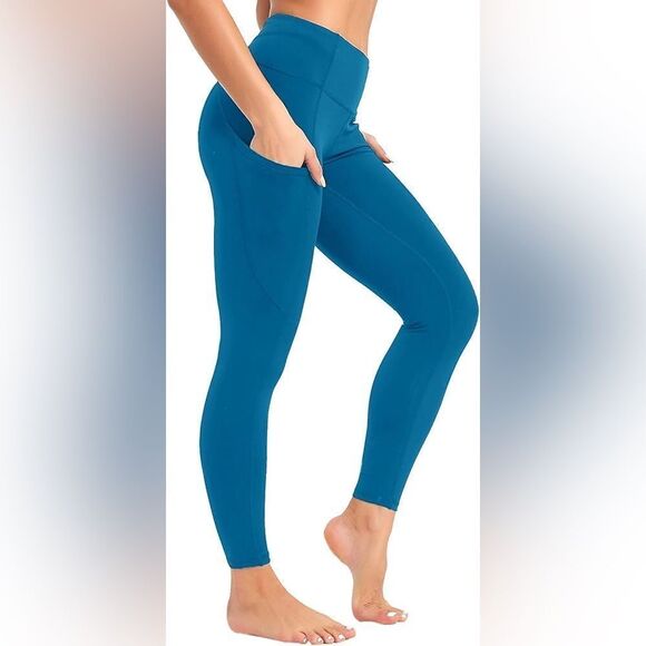 SP3LOPS Blue High Waisted Yoga Pants Size XL - Picture 1 of 3